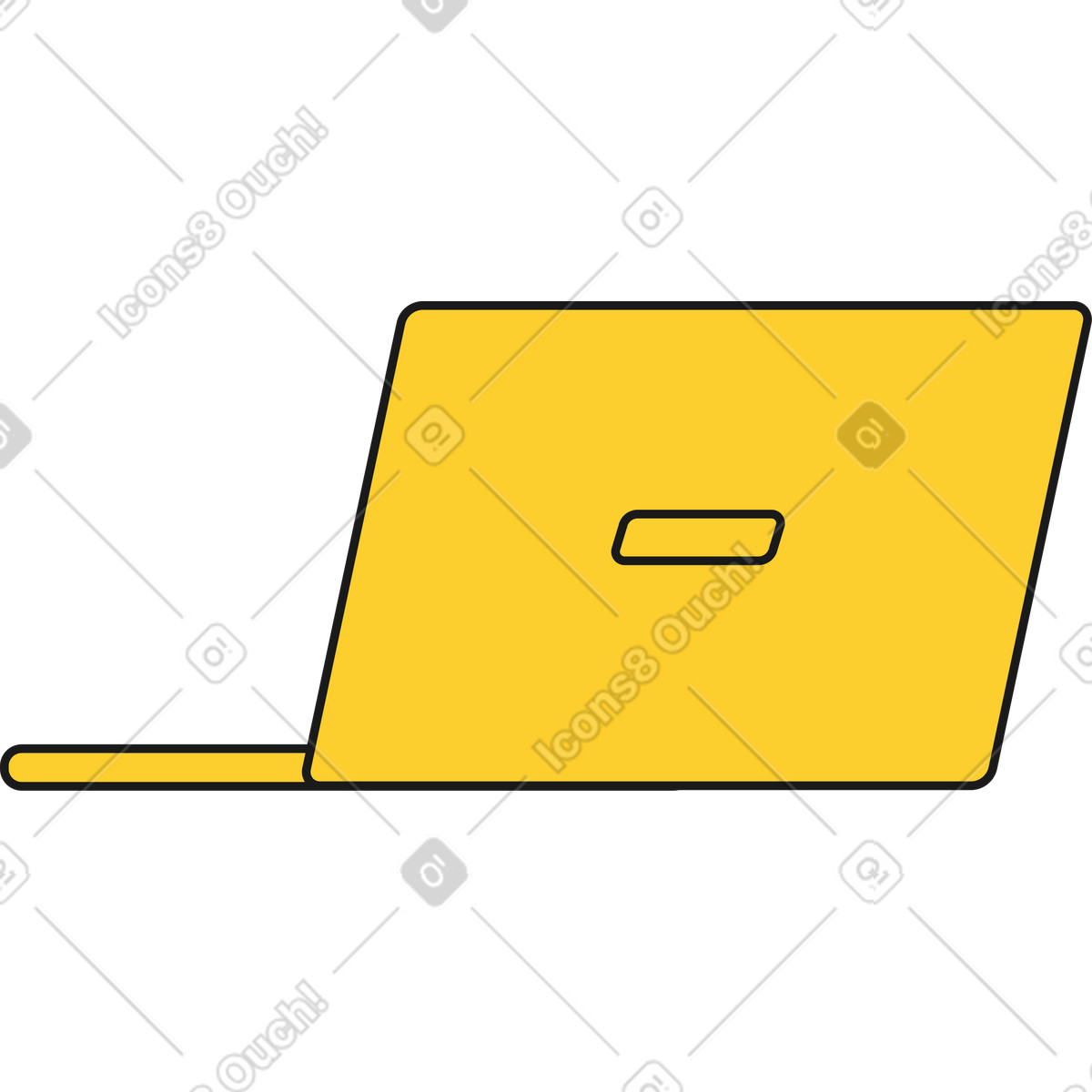 Pc portatile indietro illustrazione in stile Taxi scarica in PNG, SVG