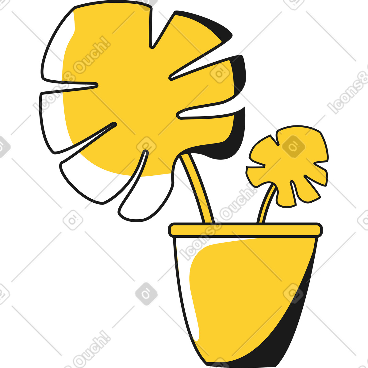 Illustration Plante dans le style Taxi à télécharger aux formats PNG, SVG