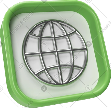 Icône de globe internet avec contour PNG, SVG