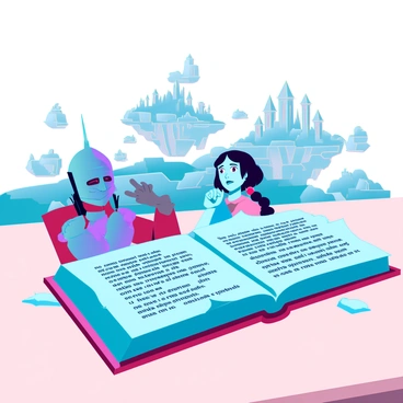 An open storybook with pages torn and characters looking confused about their next adventure.