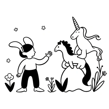 A small house-elf with oversized ears is standing in a clearing. The house-elf is reaching out to a small, friendly dragon with scales that shimmer. The dragon is perched on a rock, looking curiously at the house-elf. Nearby, a unicorn with a spiraled horn stands gracefully, its mane flowing gently in the breeze. Wildflowers bloom around them, and butterflies flutter through the air, adding to the enchanting atmosphere. The scene captures a moment of harmony between the house-elf and the magical creatures.