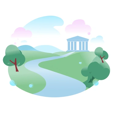 Paint sketch showing ideas neoclassical