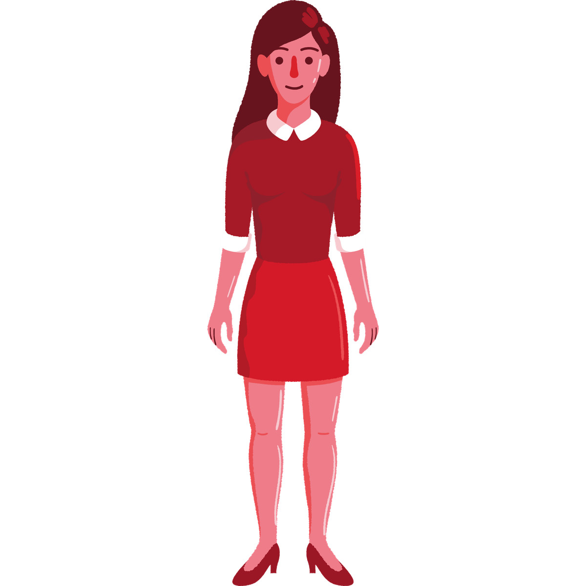 Teenager illustration in Cherry style download in PNG, SVG