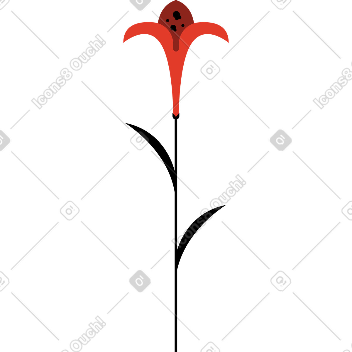 下载 Burgundy 风格的 花 插画，支持 PNG、SVG 格式