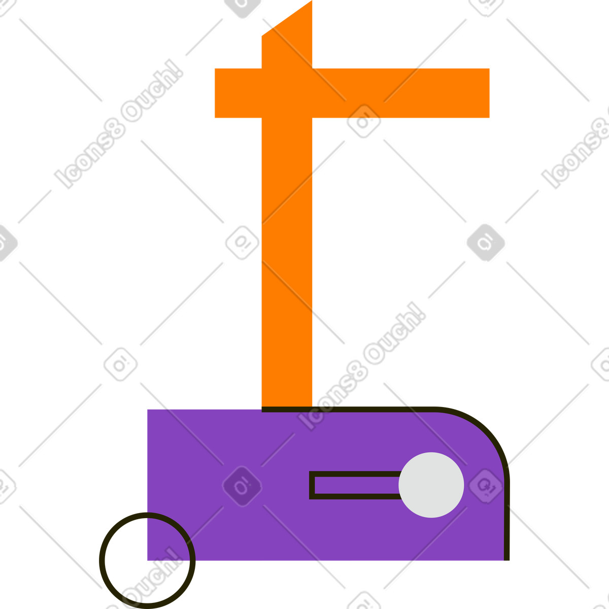 Crane illustration in Geom style download in PNG, SVG