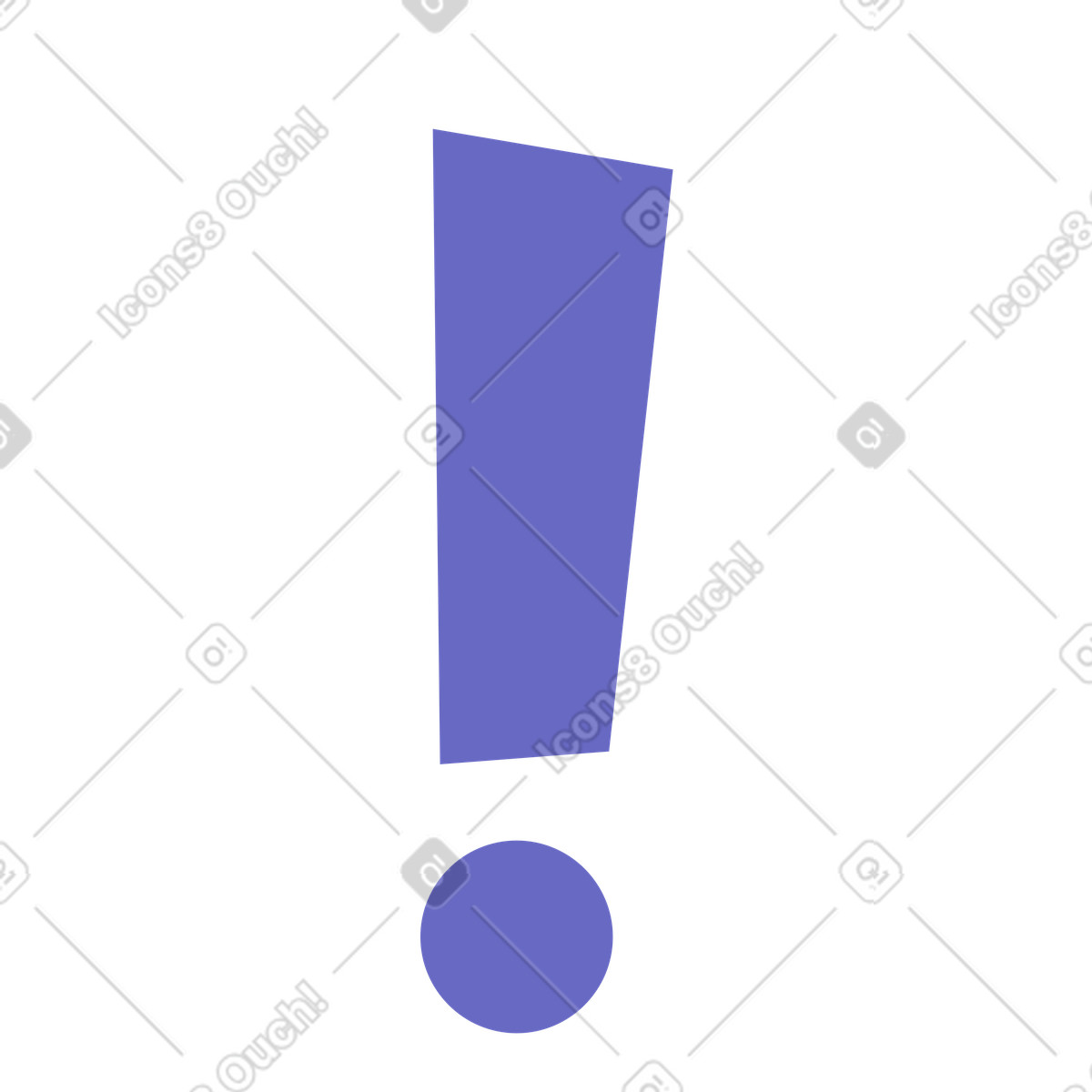 Woof スタイルの 感嘆符 のイラストをPNG、SVG形式でダウンロード