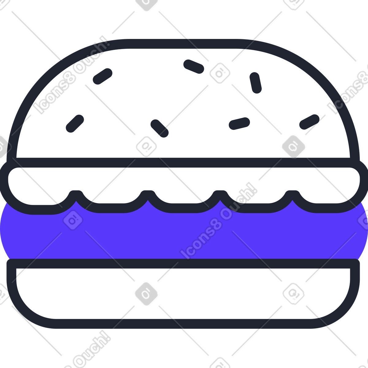 Illustration Hamburger dans le style Pablita à télécharger aux formats PNG, SVG