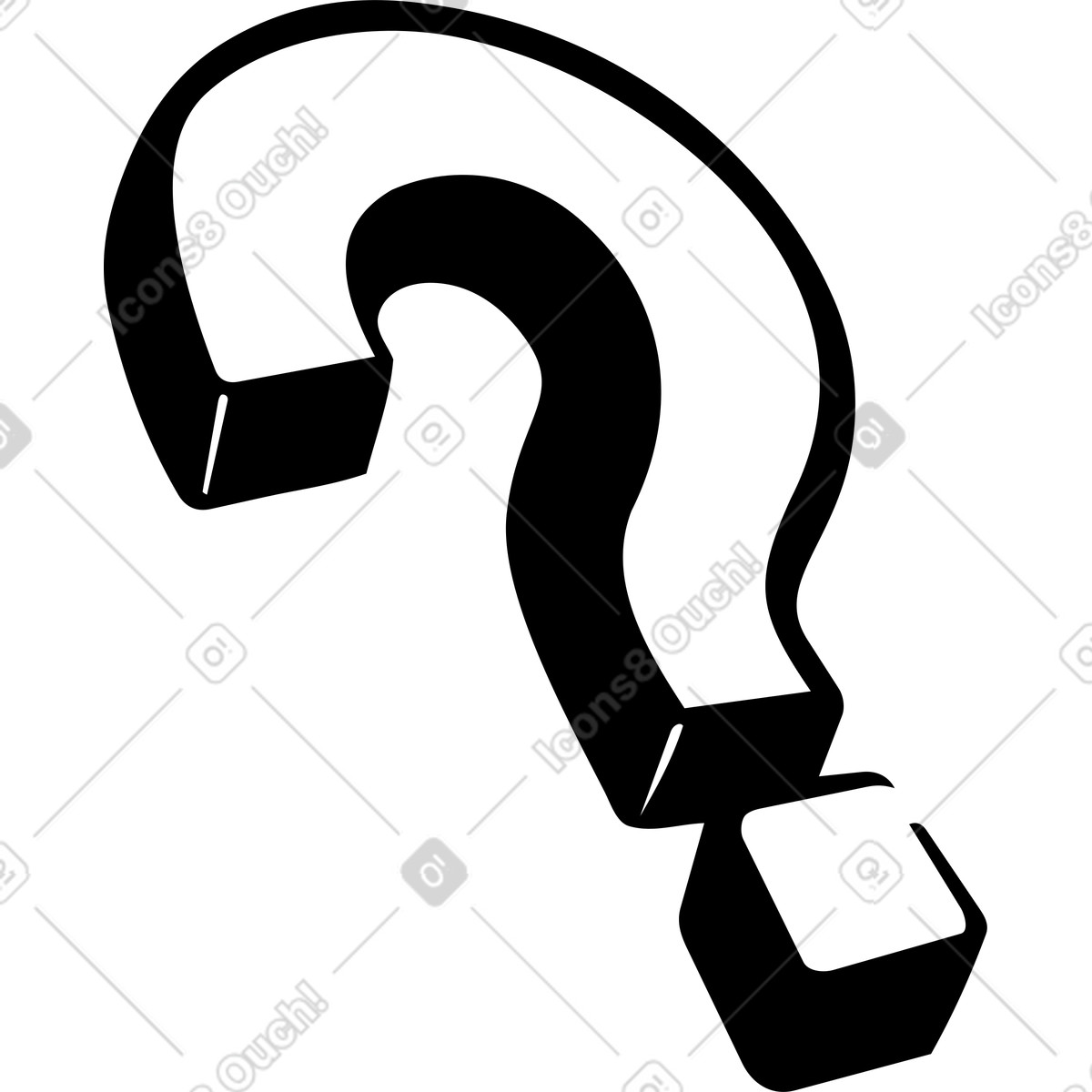 Ilustración Question mark punctuation symbol en estilo Line a descargar en PNG y SVG