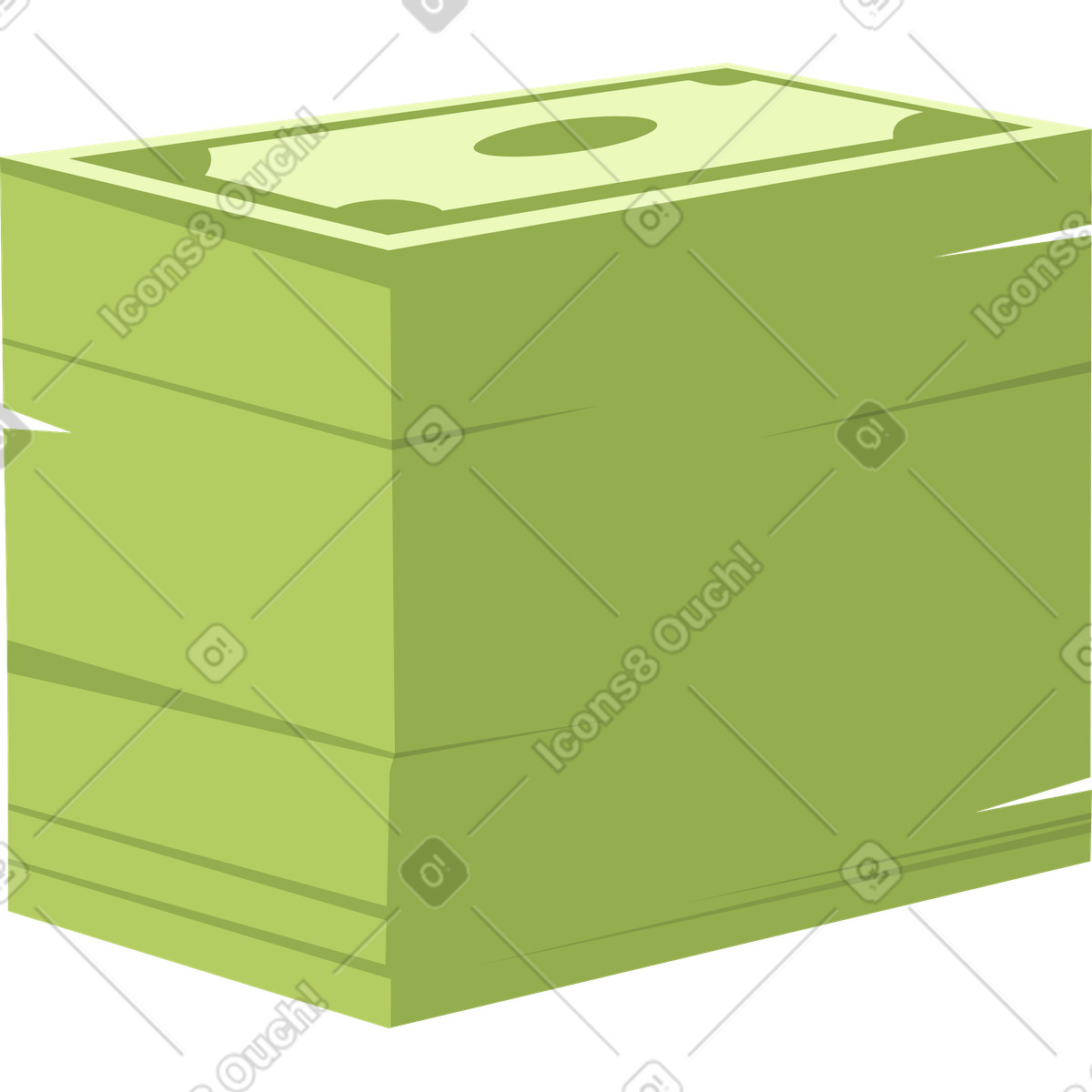 Large stack of paper money-Illustration im Lagom-Stil als Download in PNG, SVG