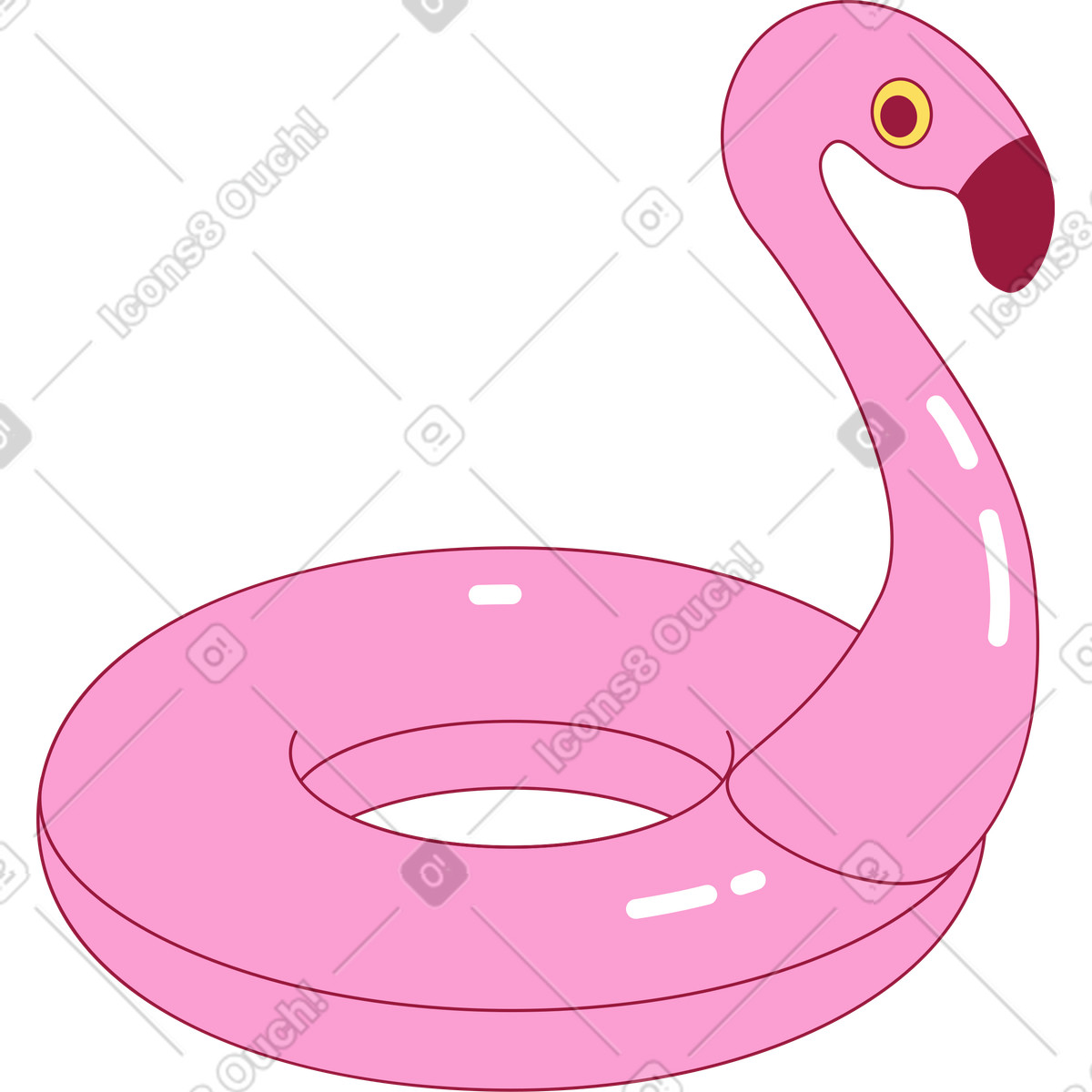 Ilustração de Flutuador flamingo em no estilo Storyline para baixar em PNG, SVG