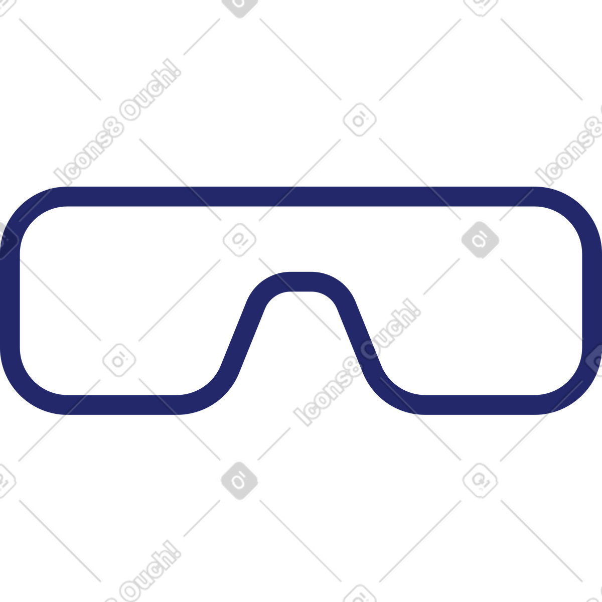 Clip スタイルの 眼鏡 のイラストをPNG、SVG形式でダウンロード
