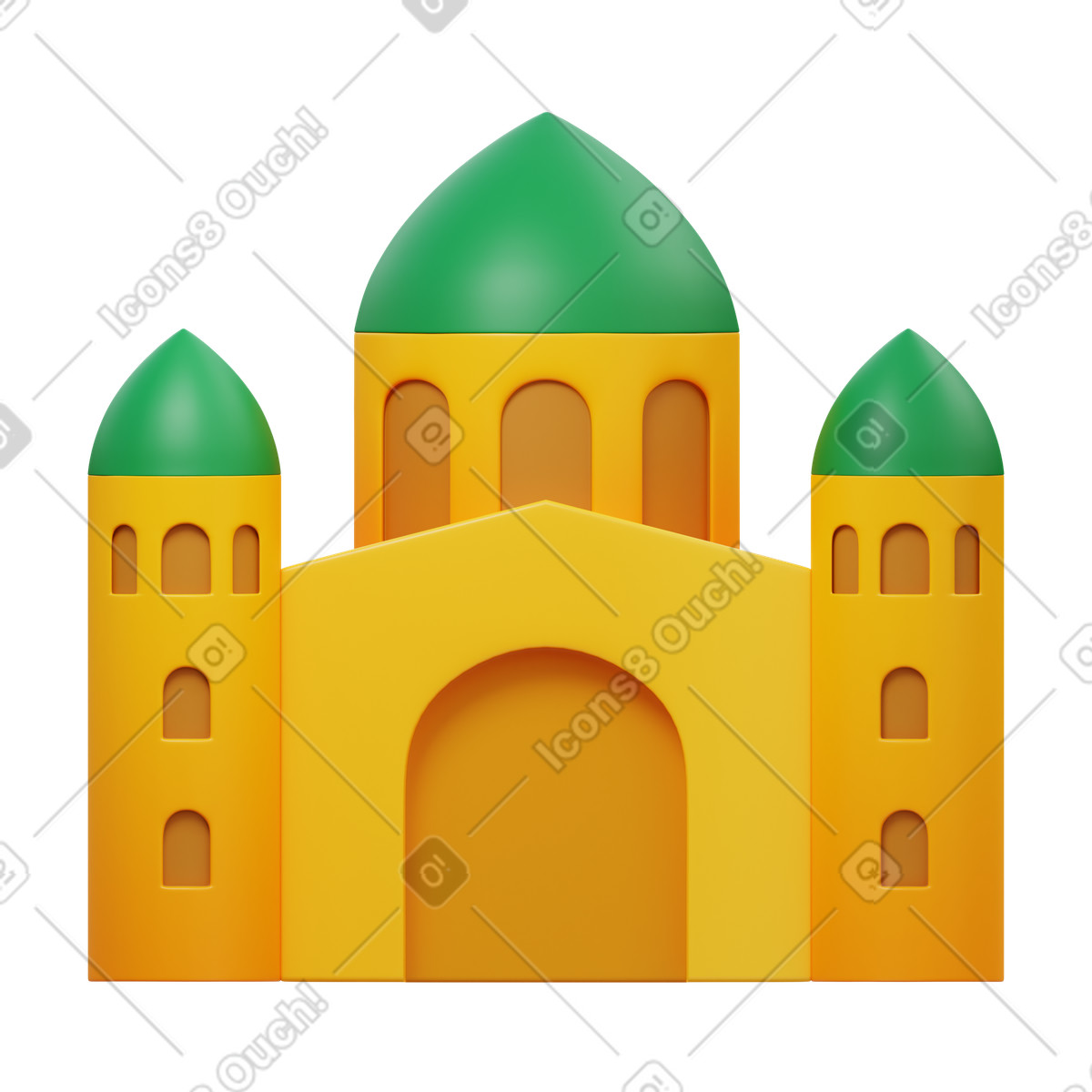 Ilustração de Basilica em no estilo 3D Fluency para baixar em PNG, SVG