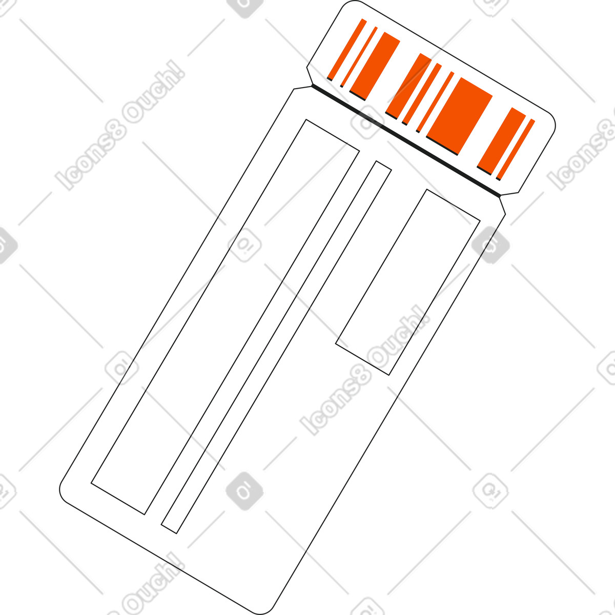 Ticket illustration in Strict style download in PNG, SVG