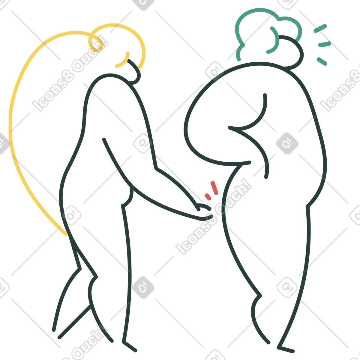 下载 Macaroni 风格的 调情 插画，支持 PNG、SVG 格式