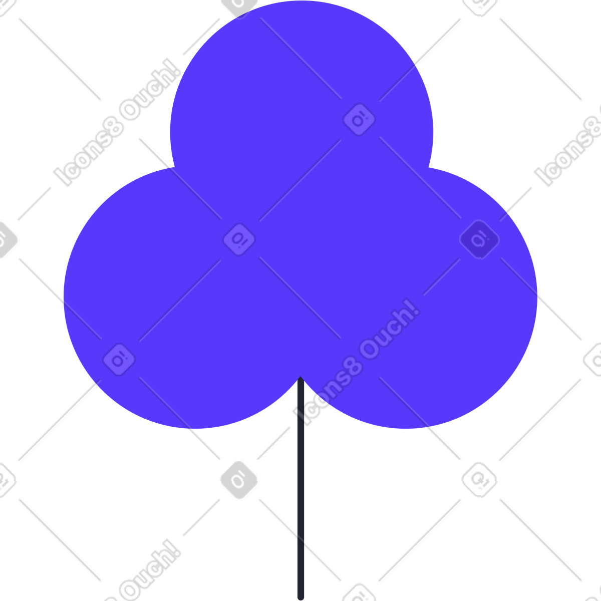 Ilustração de Arbusto em no estilo Pablita para baixar em PNG, SVG
