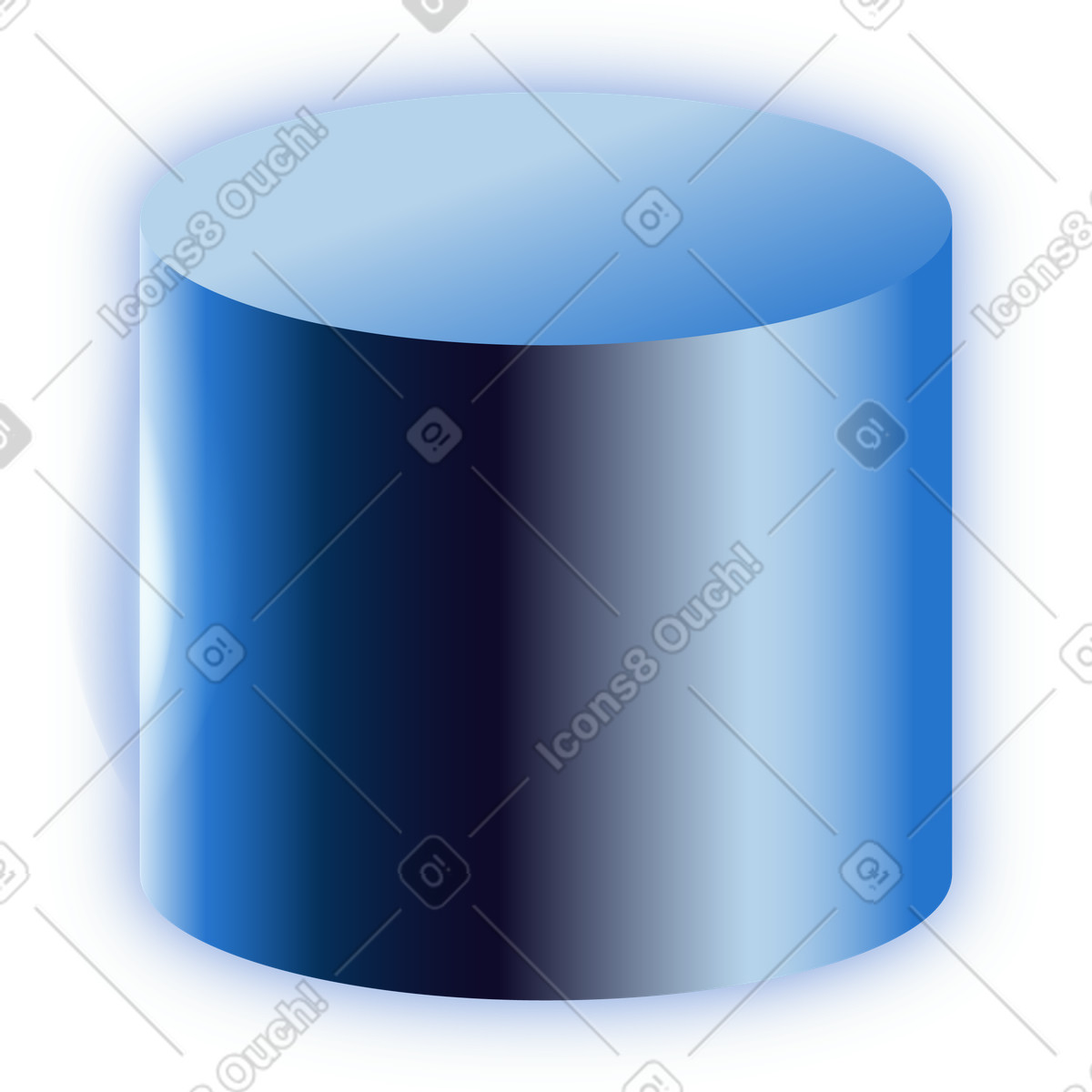 Illustration Cylindre dans le style Dimension à télécharger aux formats PNG, SVG