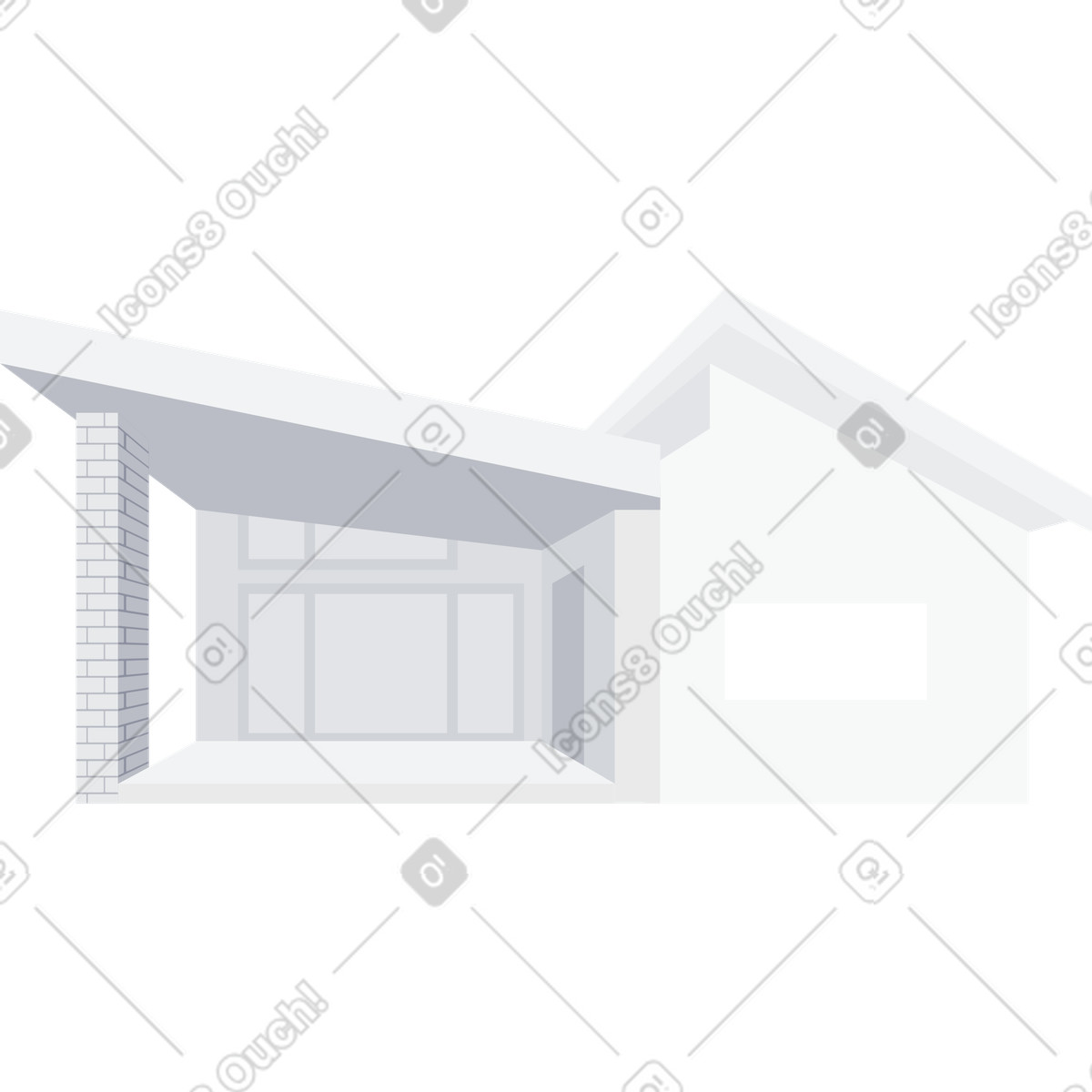 Townhouse illustration in Urban style download in PNG, SVG