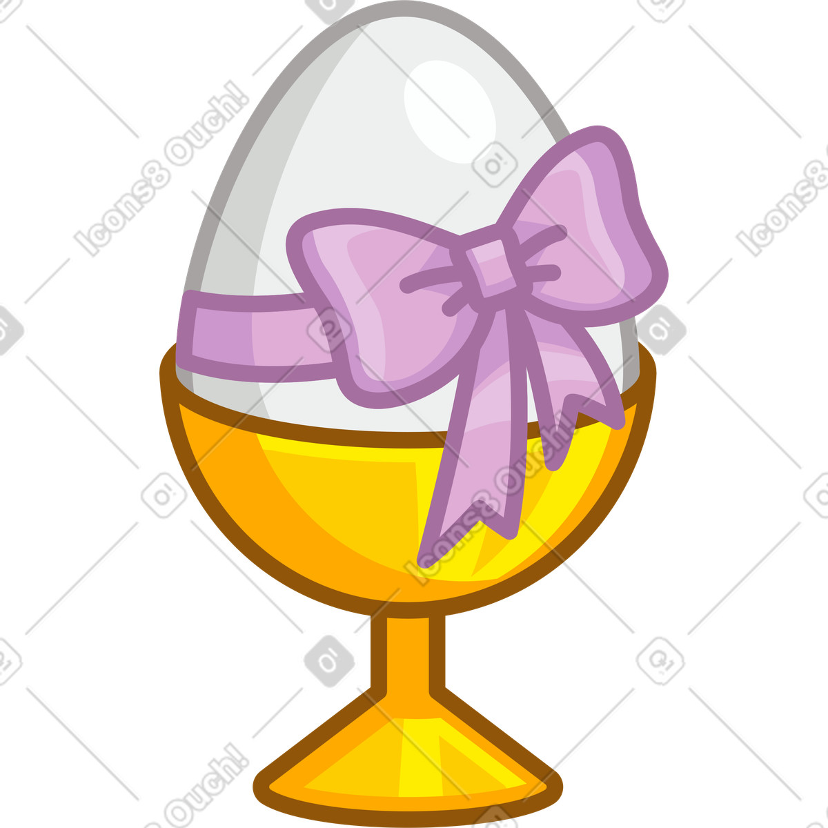 Illustration Œuf de pâques dans une tasse le style Festicon à télécharger aux formats PNG, SVG