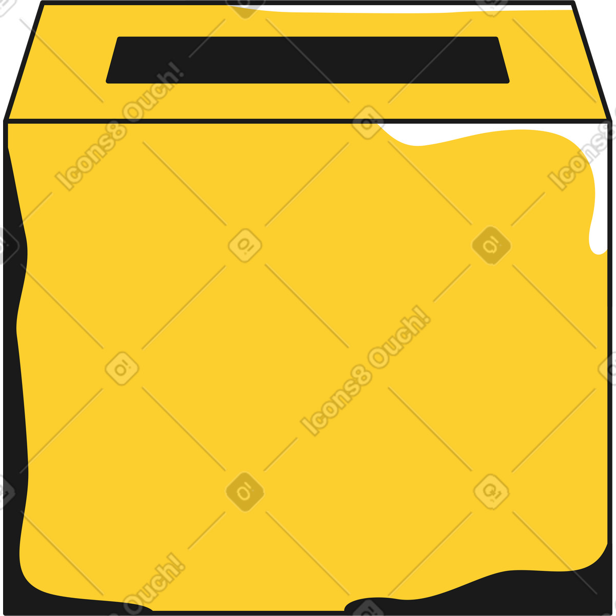 Illustration Poubelle dans le style Taxi à télécharger aux formats PNG, SVG