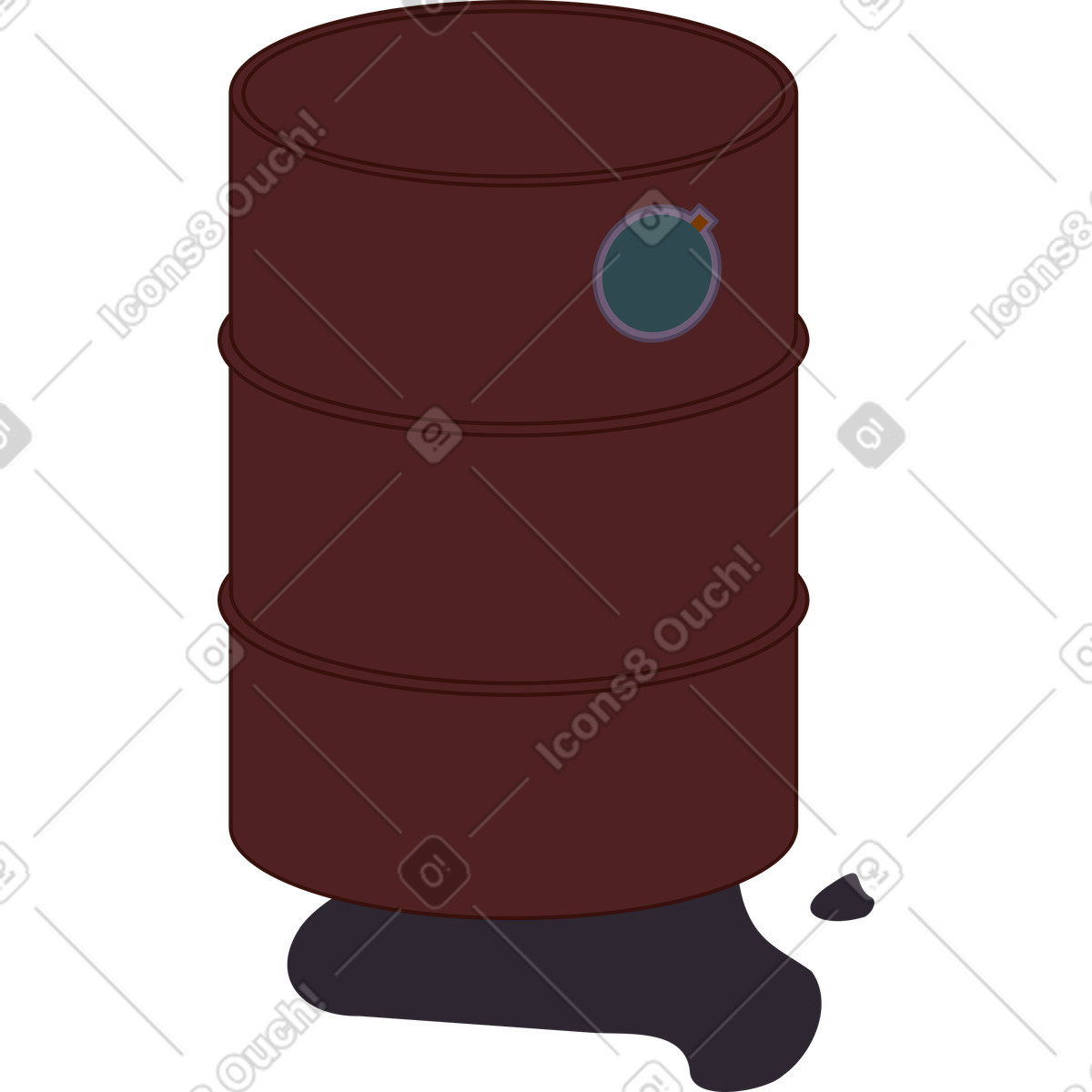 Canna rossa illustrazione in stile Santa Camp scarica in PNG, SVG