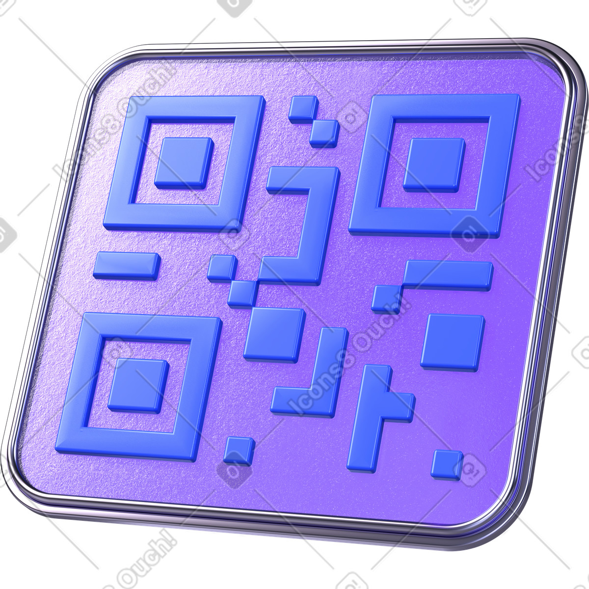 Иллюстрация Qr-код, цифровой сканирующий символ, безопасный доступ к платежам в стиле 3D Boost — скачать в форматах PNG, SVG