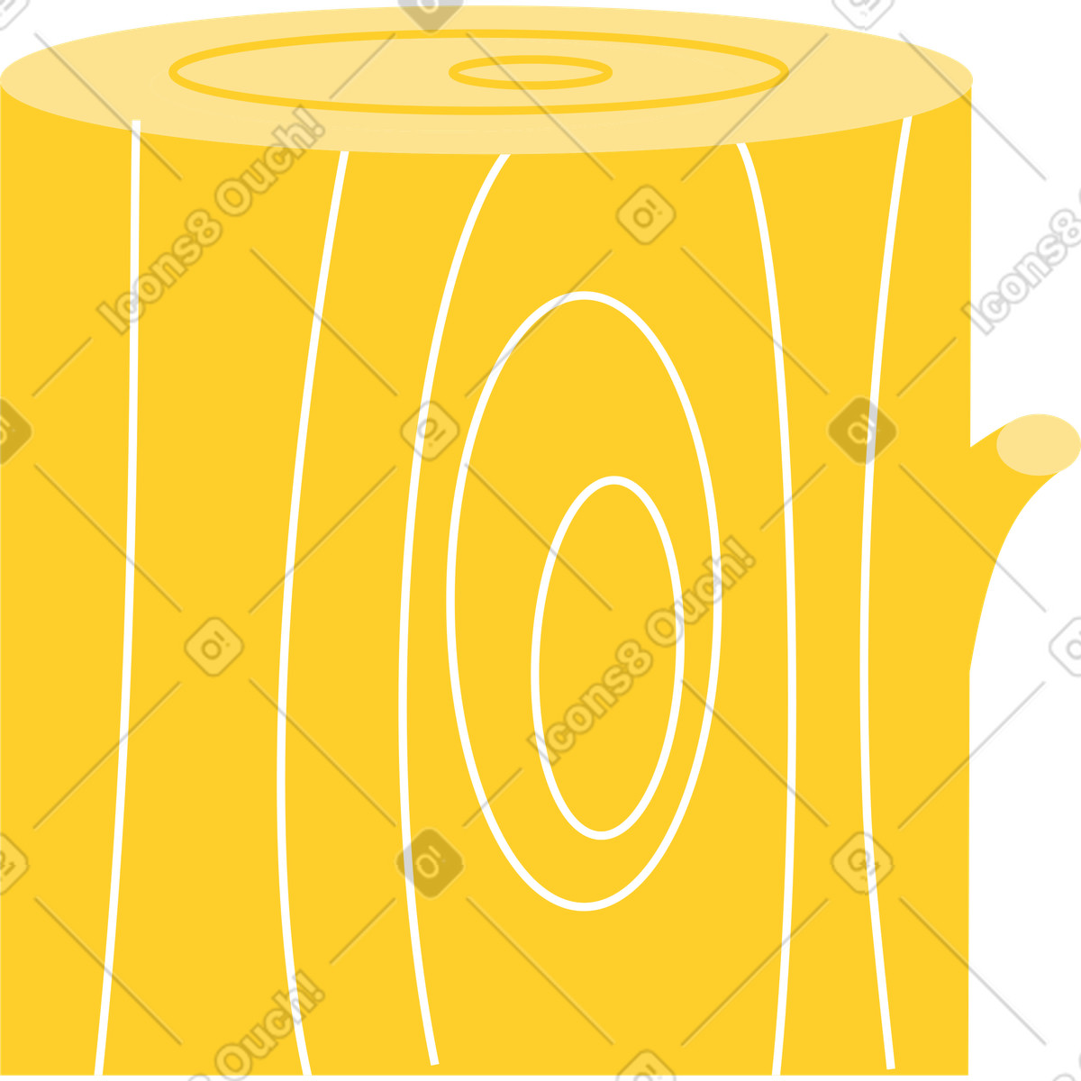 Stumpf-Illustration im Sammy-Stil als Download in PNG, SVG