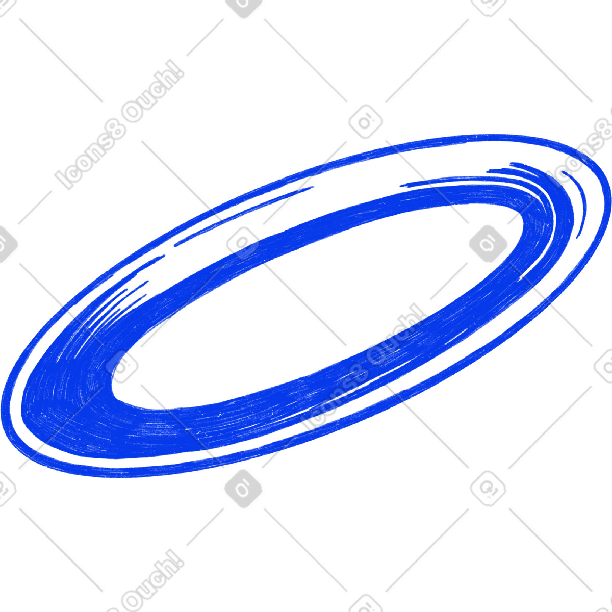 Blue plate illustrazione in stile Biro scarica in PNG, SVG