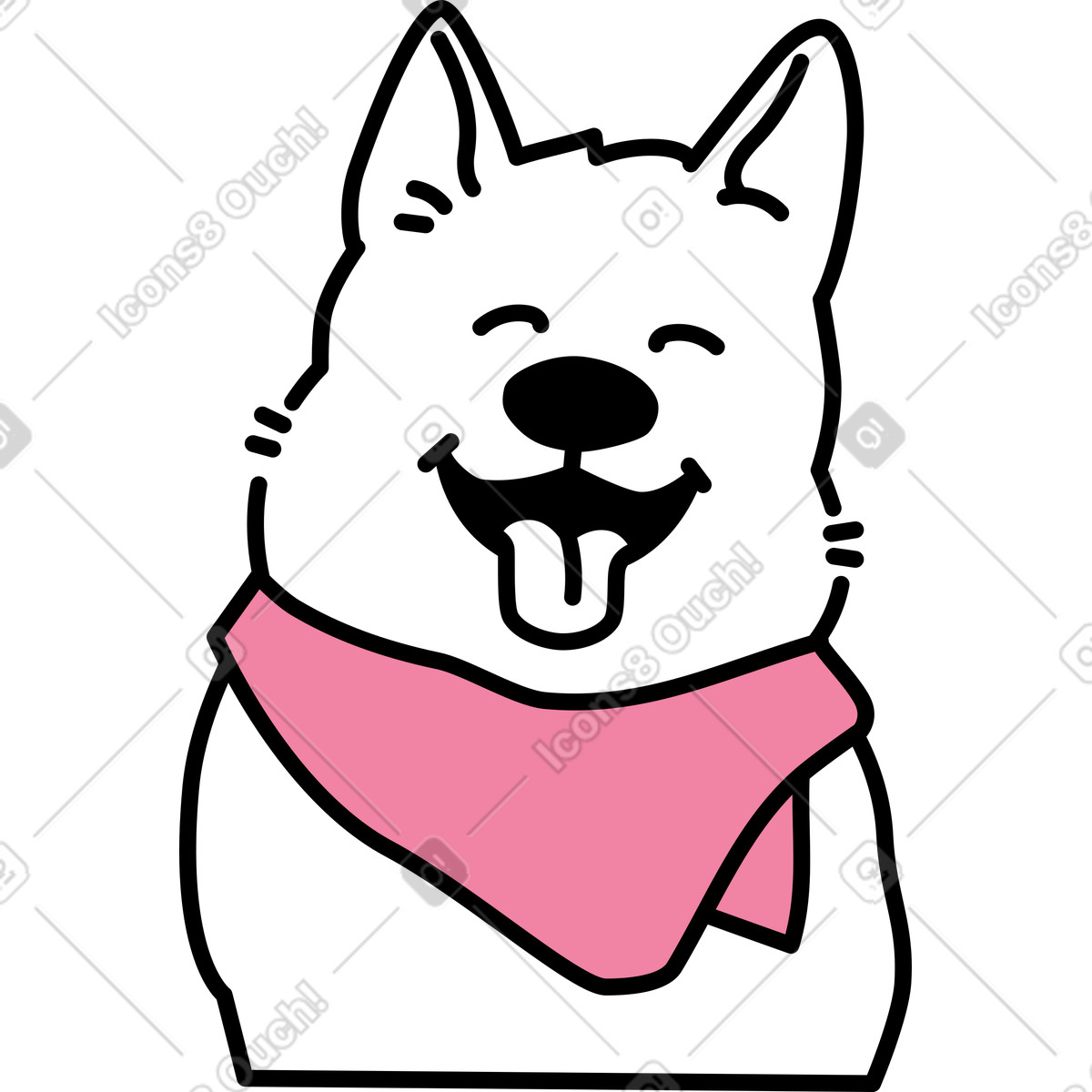 Hund-Illustration im Notes-Stil als Download in PNG, SVG