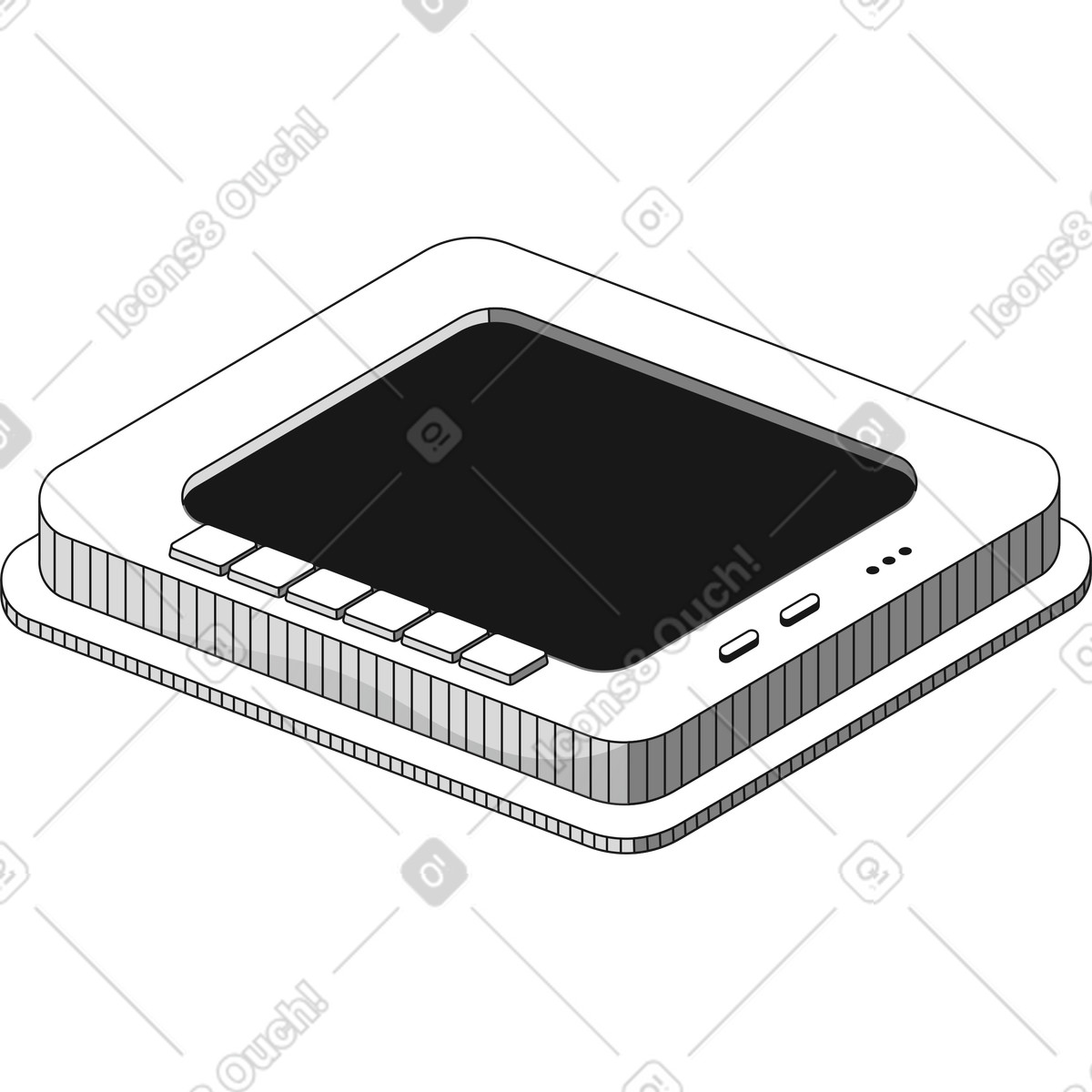 Remote controller illustration in Futuristic style download in PNG, SVG