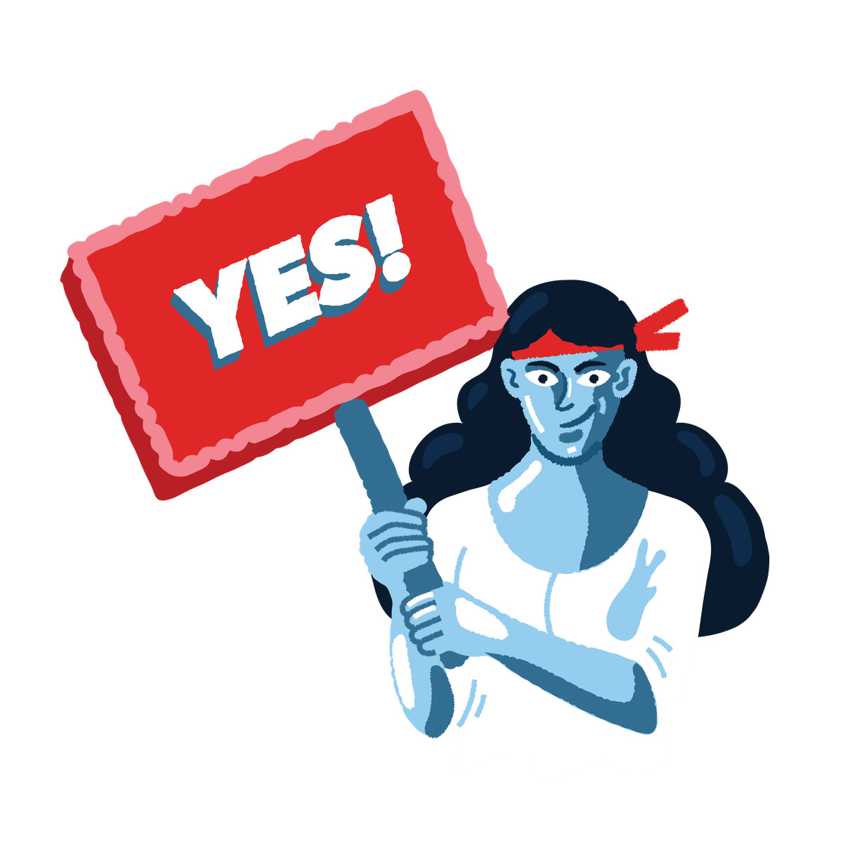 Ilustração de Yes! em no estilo Cherry para baixar em PNG, SVG