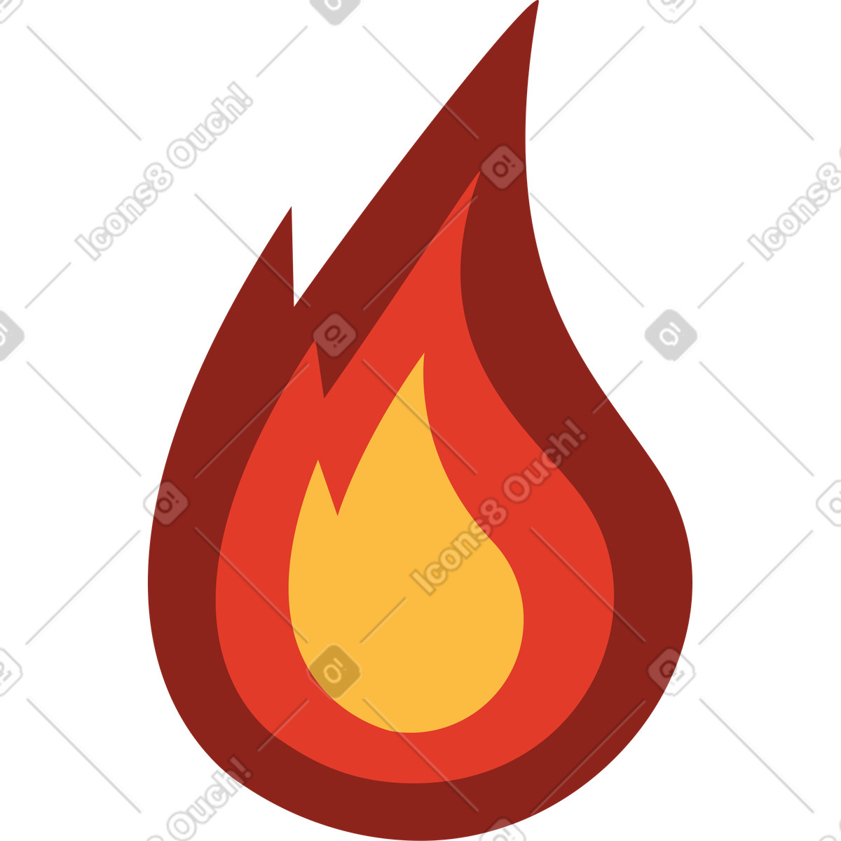 Illustration Feu dans le style Burgundy à télécharger aux formats PNG, SVG