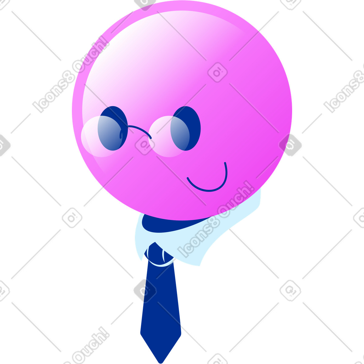 Ilustração de Emoji analitic glasses em no estilo Glossy para baixar em PNG, SVG