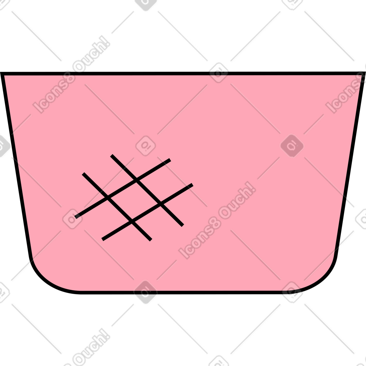 Weidenkorb-Illustration im Kindy-Stil als Download in PNG, SVG