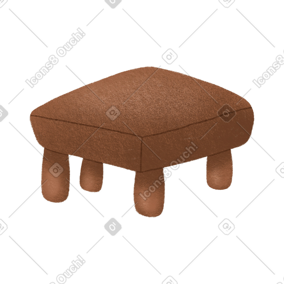 下载 Woolly 风格的 Chair 插画，支持 PNG、SVG 格式