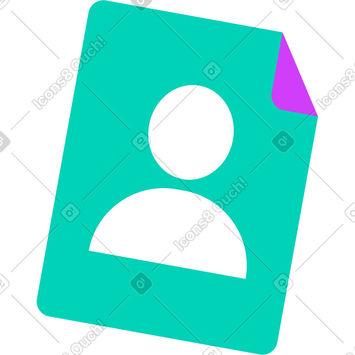 Ilustración Icono de carta cv en estilo Basic a descargar en PNG y SVG