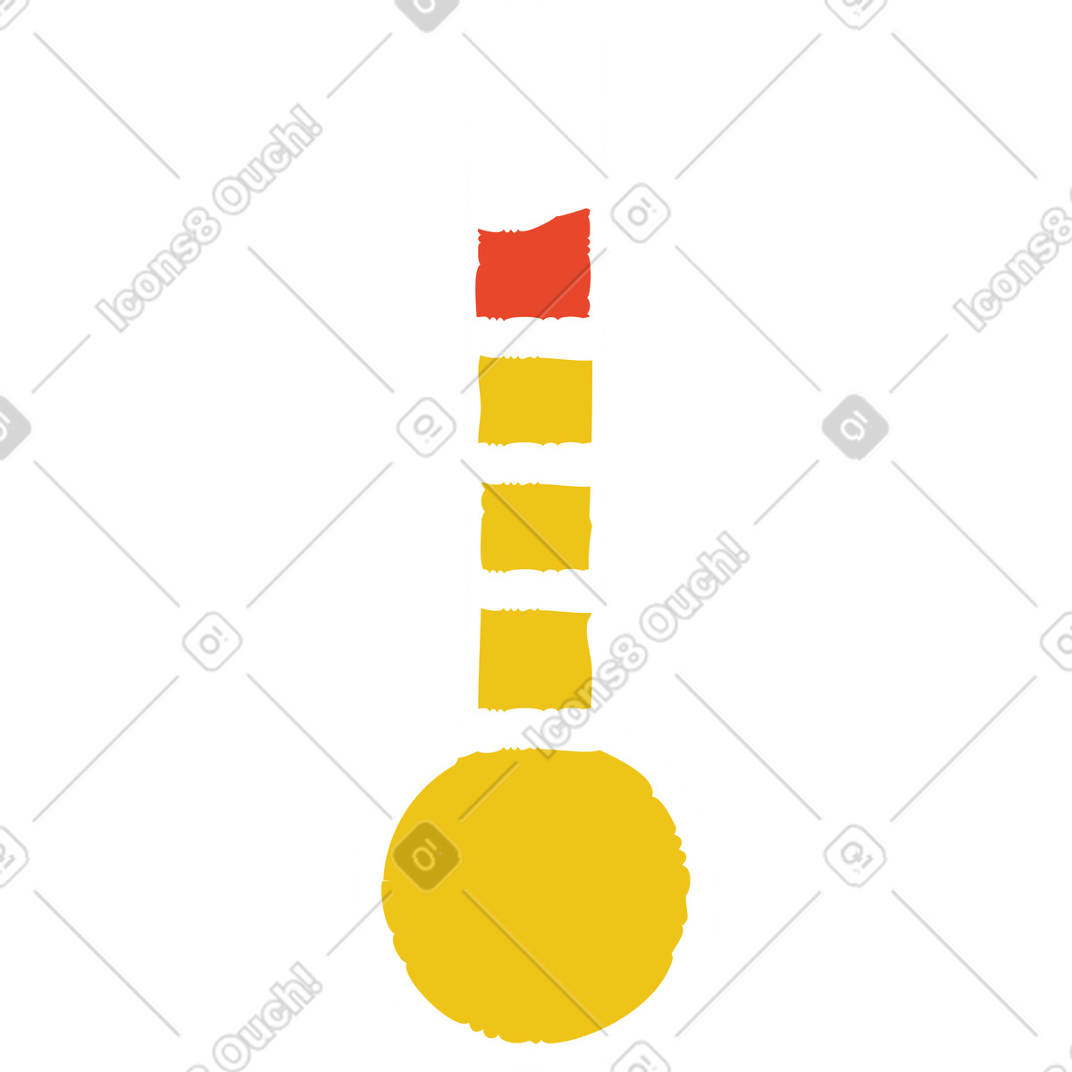 Thermometer illustration in Bermuda style download in PNG, SVG