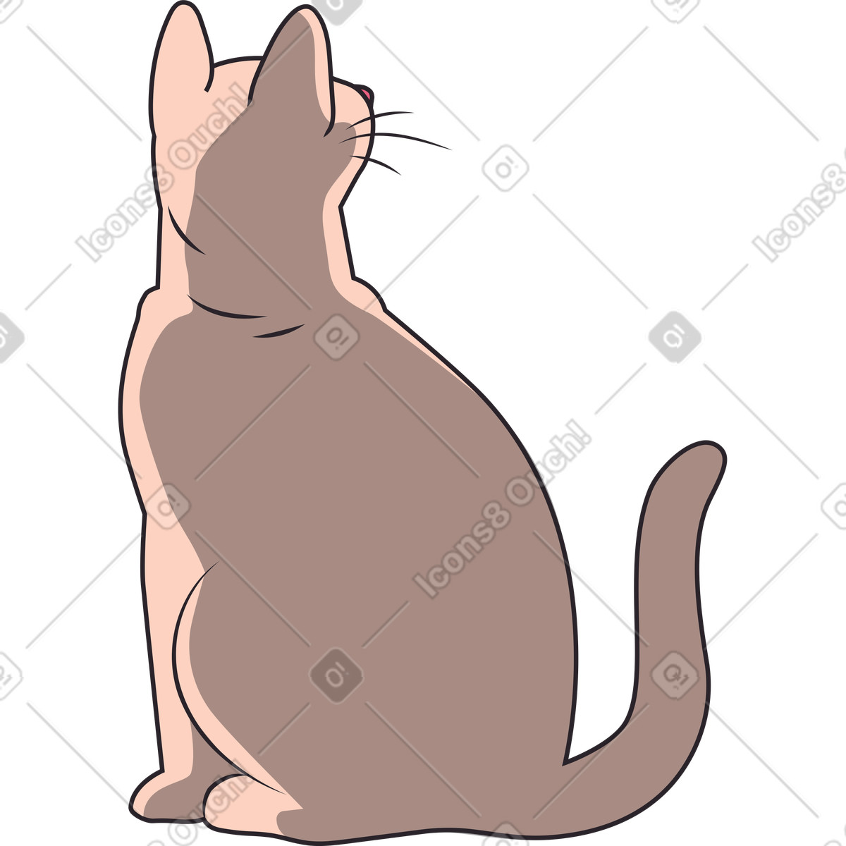 Eastwood スタイルの Cat sphinx のイラストをPNG、SVG形式でダウンロード