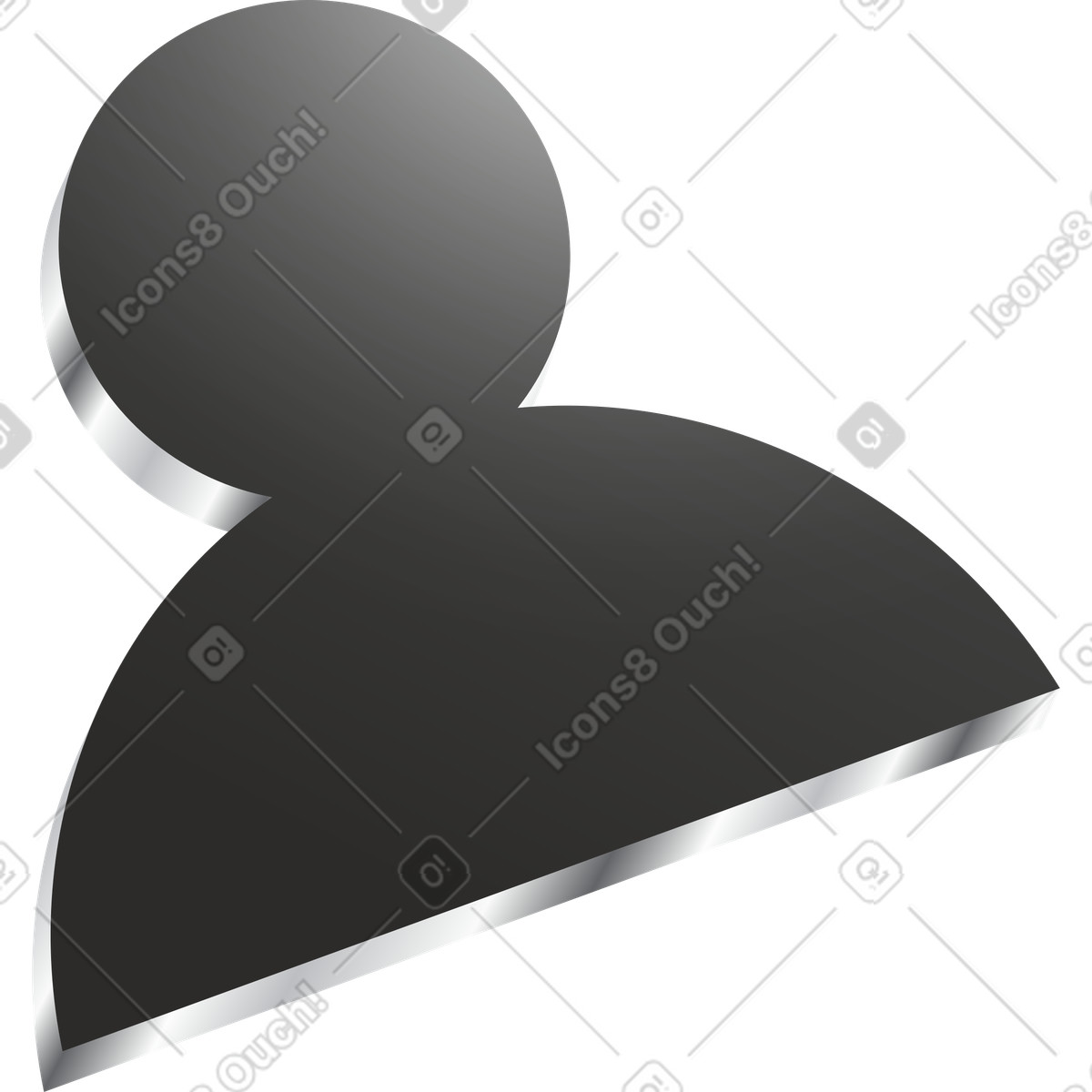 Ilustración Avatar oscuro en estilo Token a descargar en PNG y SVG