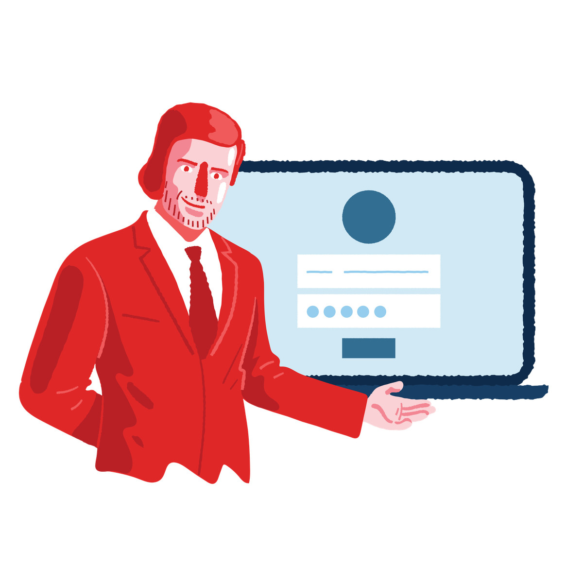 Secure login  illustration in PNG, SVG