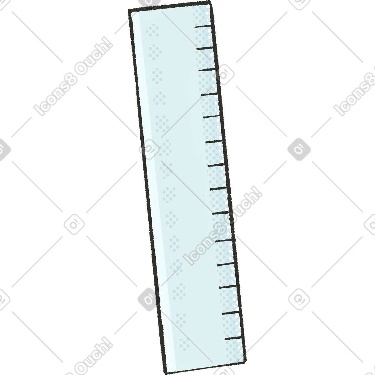 Metric ruler clipart illustration displaying detailed centimeter graduations