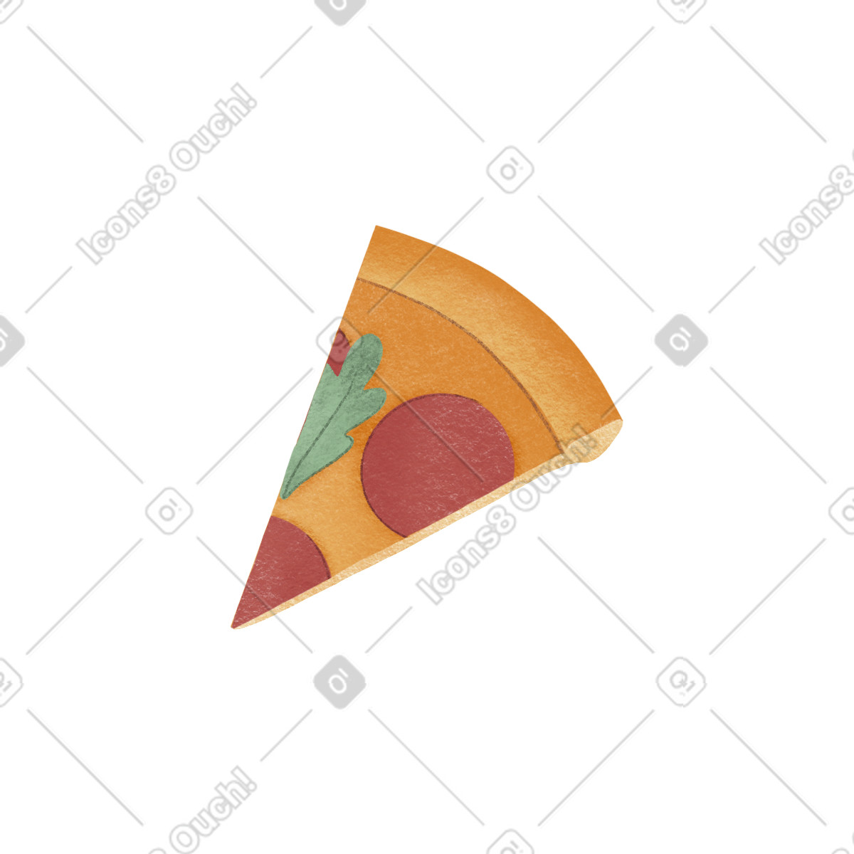 Illustration Part de pizza dans le style Woolly à télécharger aux formats PNG, SVG