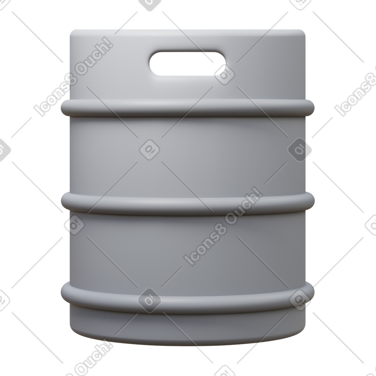 3D Fluency 스타일의 Beer keg 일러스트레이션 PNG, SVG 다운로드