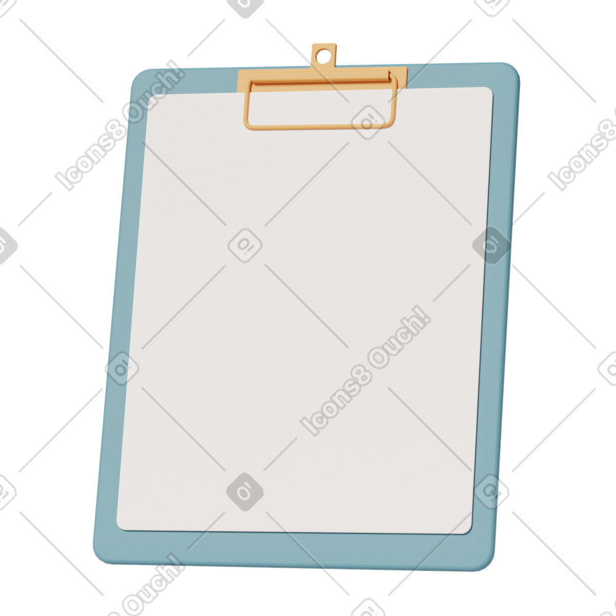 Ilustração de Blue clipboard em no estilo 3D Casual life para baixar em PNG, SVG