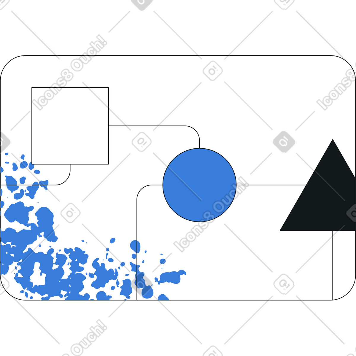 Frame with scheme illustration in Midnight style download in PNG, SVG