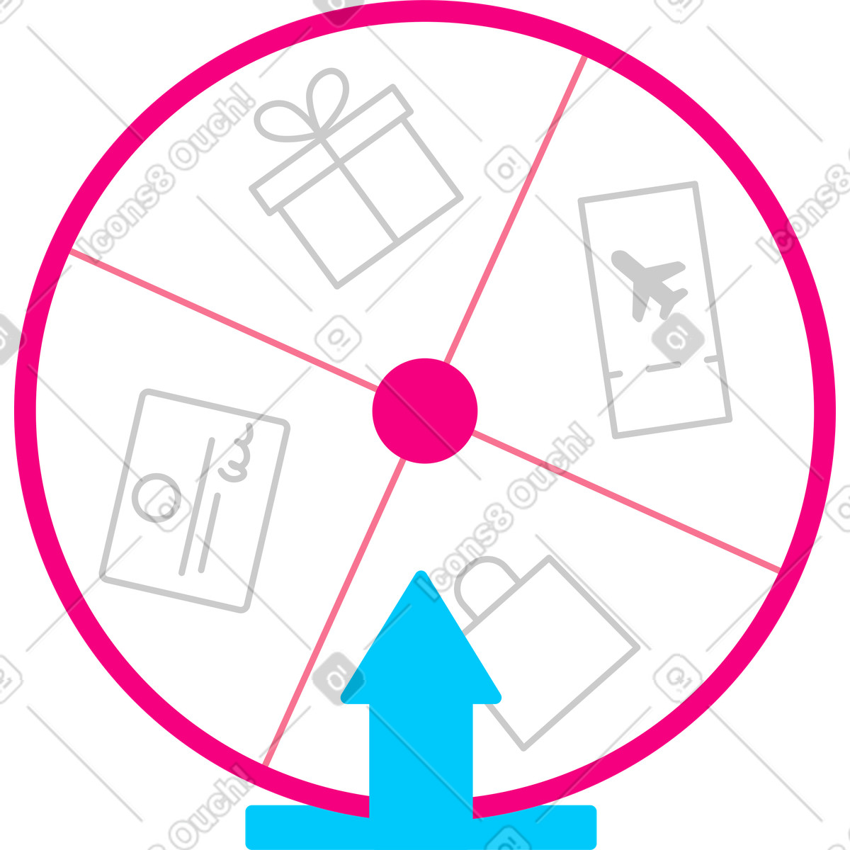Spin wheel illustration in Giggle style download in PNG, SVG