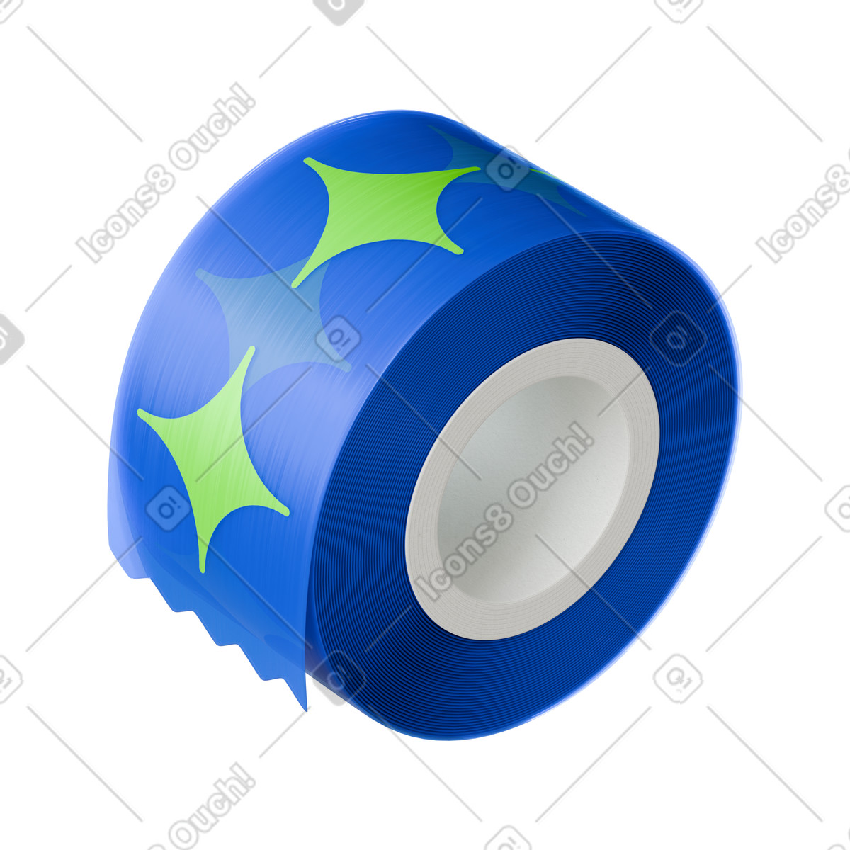 Ai 별이 그려진 3d 와시 테이프 animated illustration in Stickle style download in GIF, Lottie (JSON), AE