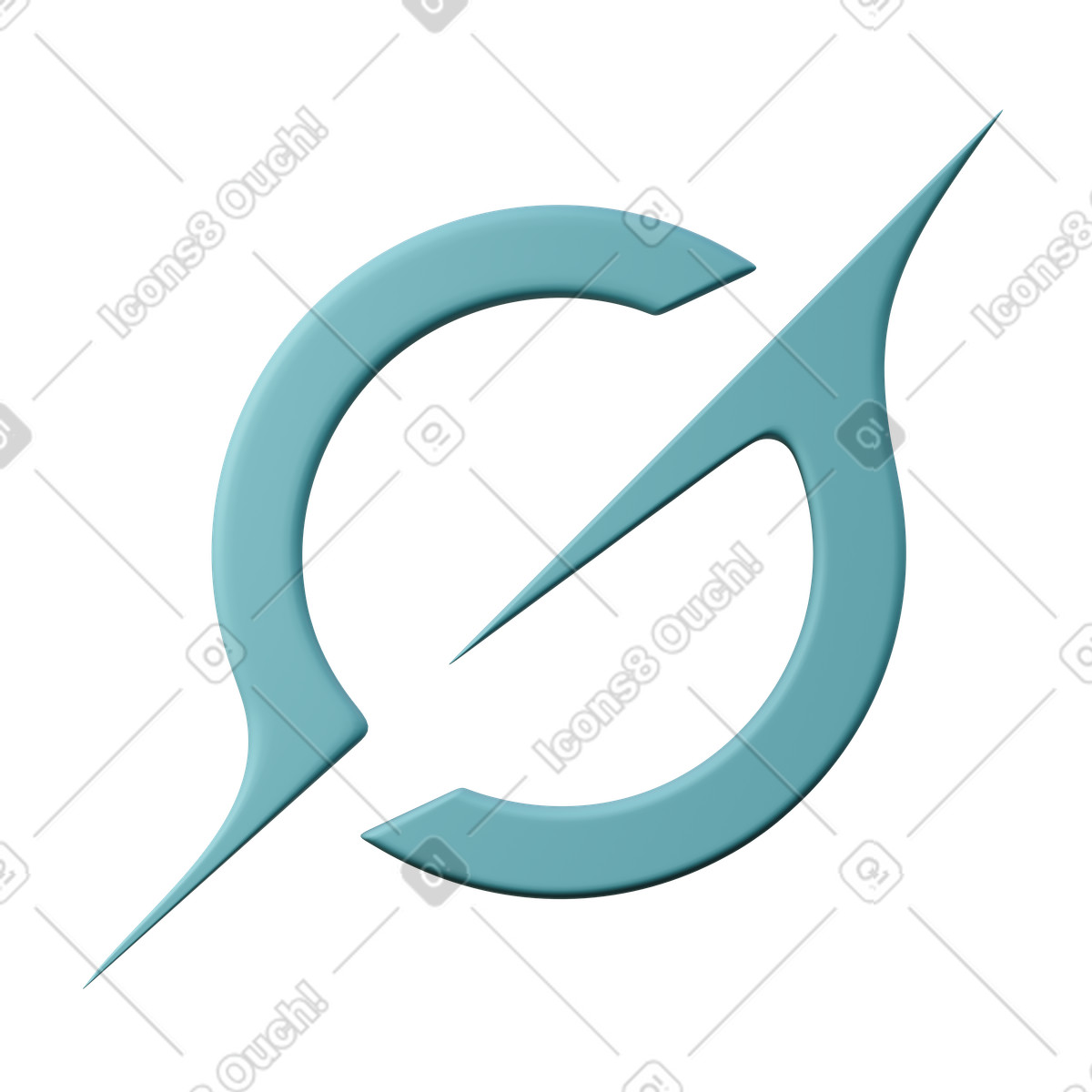Logo turchese grok illustrazione in stile 3D Sugary scarica in PNG, SVG
