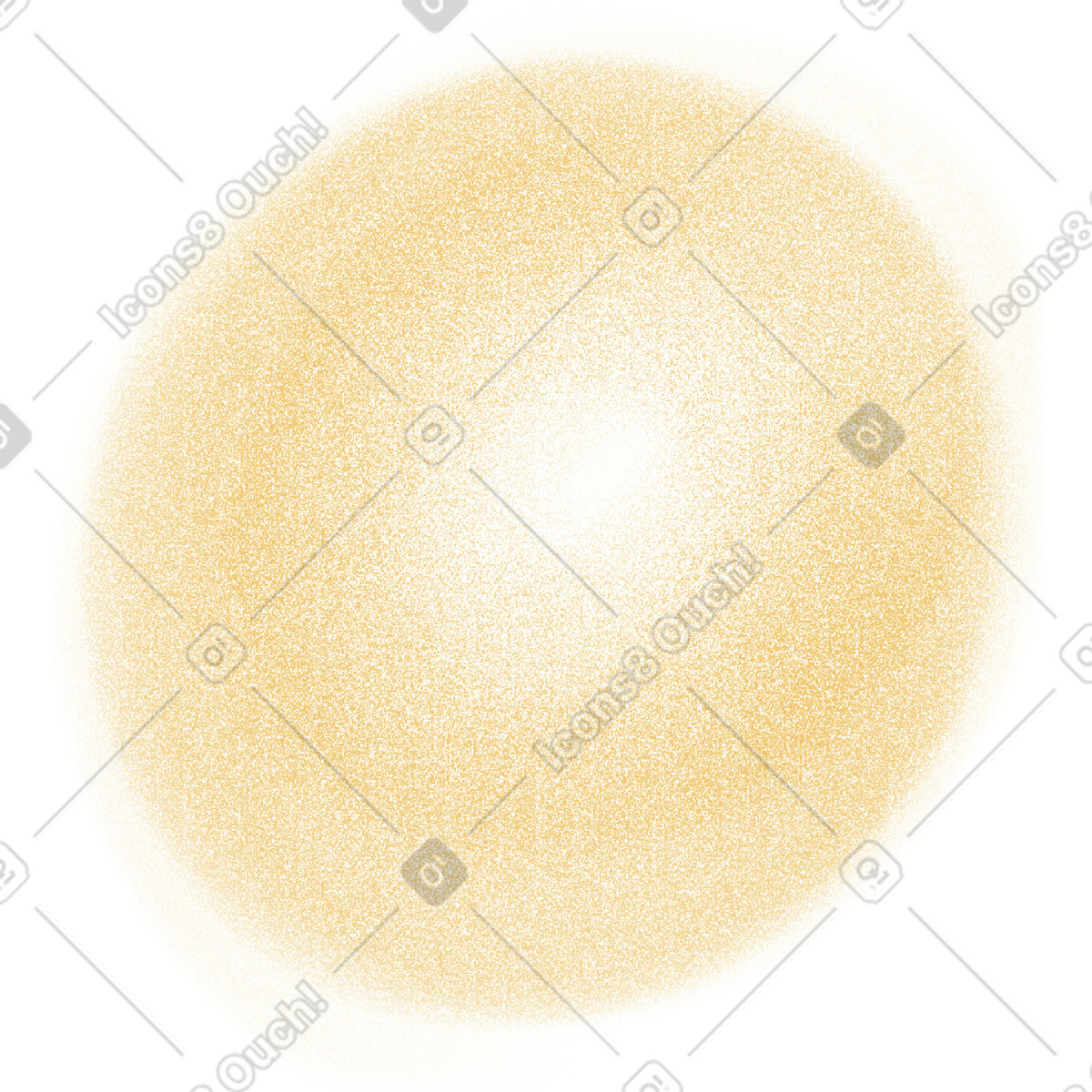 Large yellow transparent textured circle illustration in Gleam style download in PNG, SVG