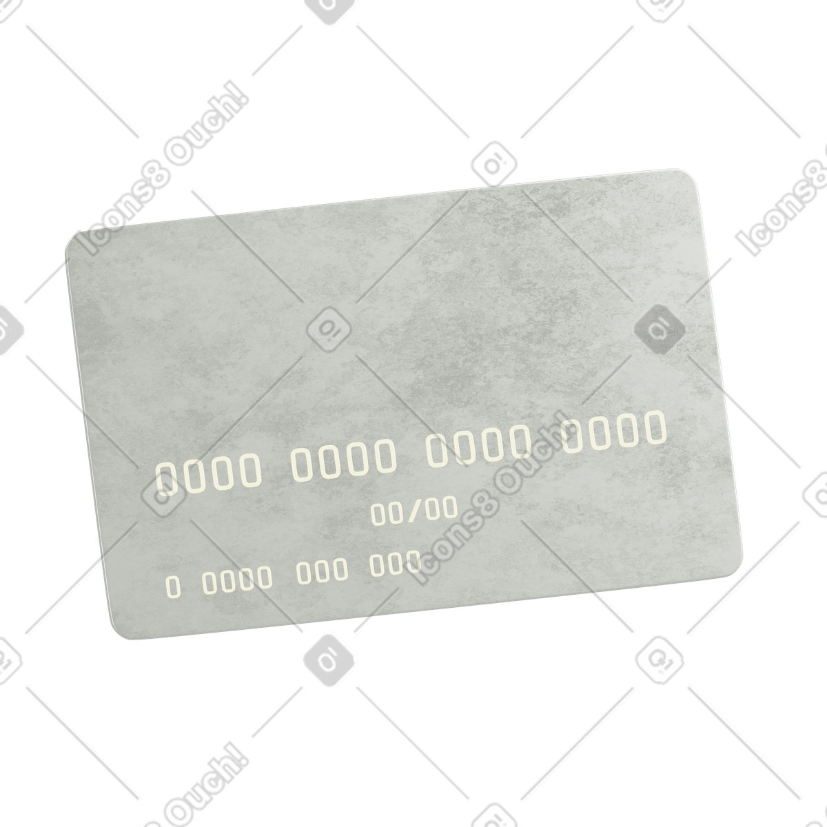 Credit debit card illustration in 3D Modern style download in PNG, SVG