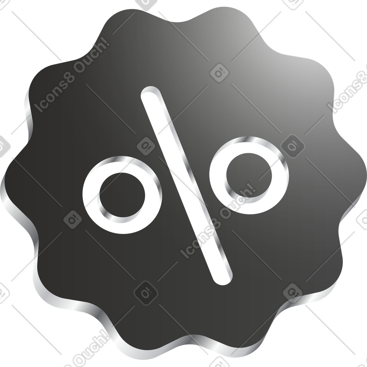 Token 스타일의 Discount badge percent symbol for sale promotion and special offer 일러스트레이션 PNG, SVG 다운로드